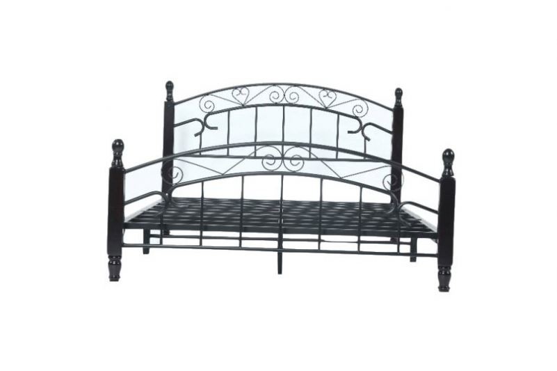 Weight Capacity 330lbs Metal Frame Double Bed With Vintage Headboard