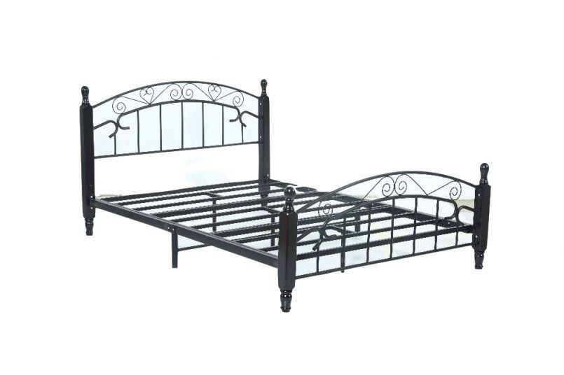 Weight Capacity 330lbs Metal Frame Double Bed With Vintage Headboard